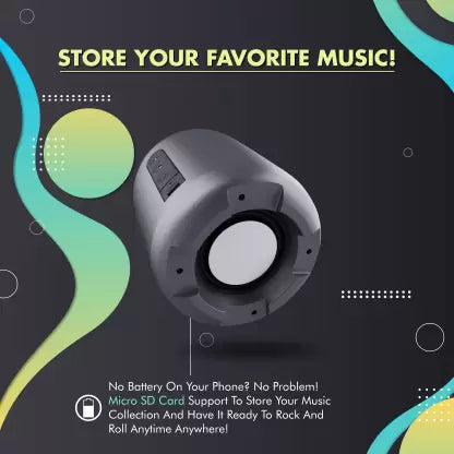 Wings WL-THUNDER-GREY 5 W Bluetooth Speaker (Grey, Black, Mono Channel) Wings WL-THUNDER-GREY 5 W Bluetooth Speaker (Grey, Black, Mono Channel)